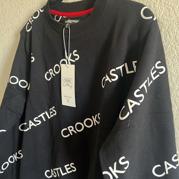NWT Crooks & Castles All Over Printed Crewneck Sweatshirt - Picture 2 of 5